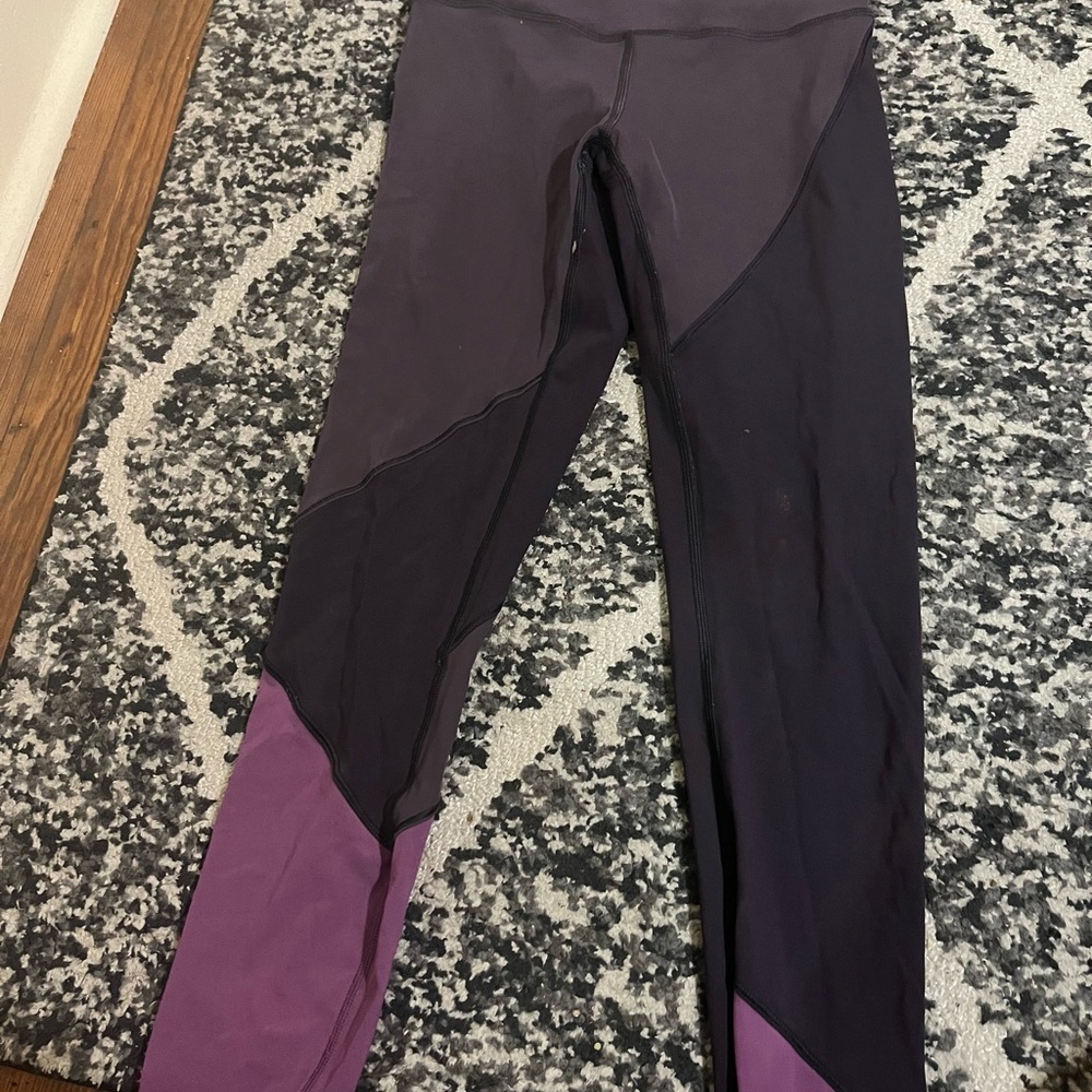 lululemon athletica Purple and Black Leggings